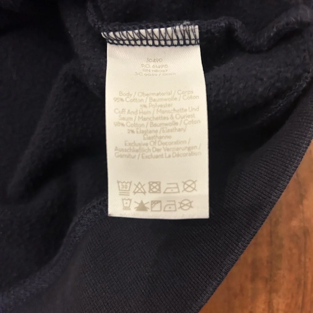 Boden Navy Crewneck Sweatshirt with Orange Appliqué - Picture 7 of 7